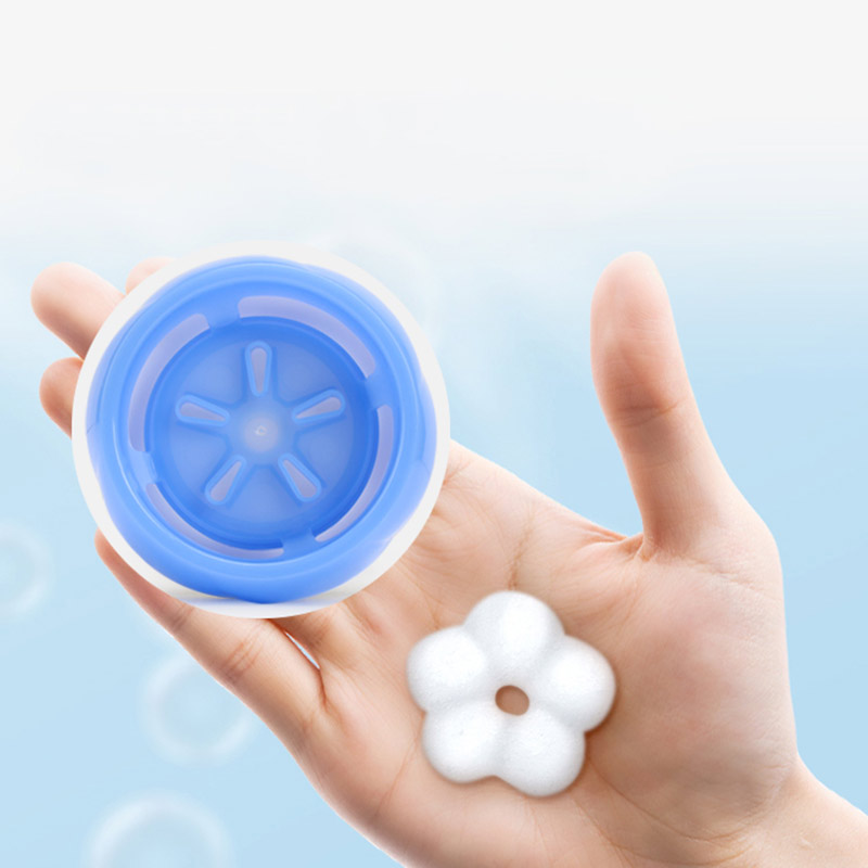 Tête de pompe en mousse désinfectante pour les mains en forme de fleur de 42 mm